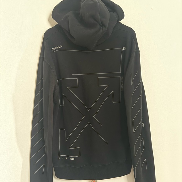 Off-White Other - Off-White Black Hoodie with Iconic Arrows